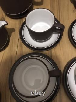 Ensemble de théière et cafetière vintage Hornsea Pottery Contrast (1975-1977)