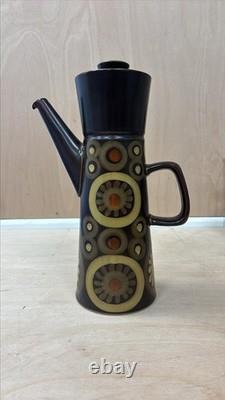 Ensemble de vaisselle et de café vintage Denby Arabesque années 1970, 24 pièces en grès rétro