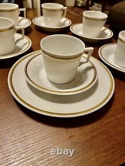 Ensemble hôte Diana doré de 21 pièces Vtg MCM Kaiser W Allemagne pour service à café et thé