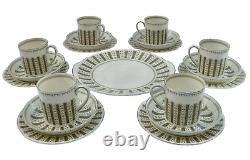 Ensemble thé/café élégant de 30 pièces Susie Cooper/Wedgwood motif Perse vintage des années 1960.