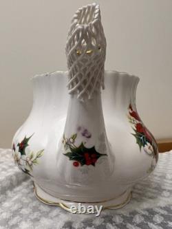 Ensemble vintage Royal Albert Poinsettia de théière, cafetière, service à thé et crémier