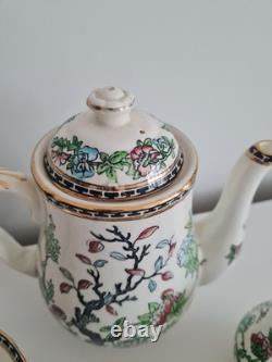 Ensemble vintage W R Midwinter, modèle Indian Tree : cafetière et tasses