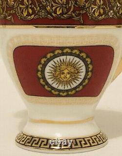 Ensemble vintage de 17 pièces R. Limoges avec motif clé grecque plaqué or pour thé/café