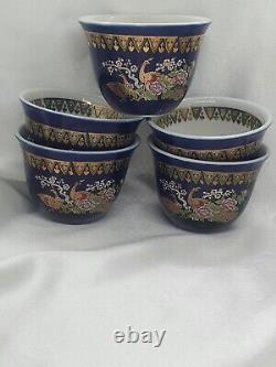 Ensemble vintage de 5 tasses à café espresso en porcelaine Yamato 1886 du Japon.