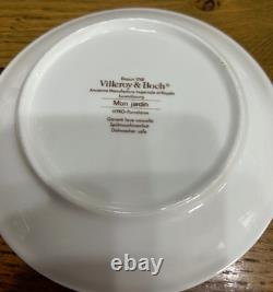 Ensemble vintage de six tasses à thé/café et soucoupes Villeroy & Boch, non utilisées