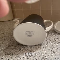 Ensemble vintage tasse à café et soucoupe Susie Cooper Carnaby Daisy en porcelaine à la cendre d’os