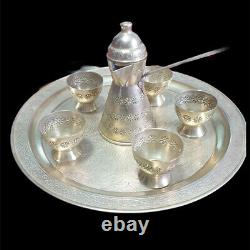 Ensembles Tea Vintage Arabic Sauser Cooper Coffee Cup Brass Pure Rar