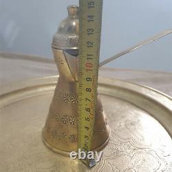 Ensembles Tea Vintage Arabic Sauser Cooper Coffee Cup Brass Pure Rar