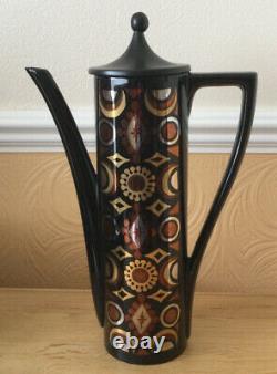 Fabulous Vintage Portmeirion Arabian Brocade Coffee Set C1968 11 Pièces