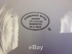 Fairbanks Ward Vintage China'sharon '22k Gold Presque Complet Ensemble De Café