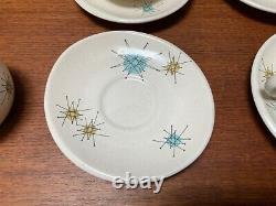 Franciscain Atomic Starburst MCM Vintage Coffee Cups And Saucers 4