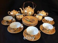 Fukagawa Nippon Coffee/ Tea Set Vintage 50 ́s. Marque Marquée Fukagawa