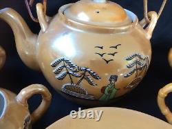 Fukagawa Nippon Coffee/ Tea Set Vintage 50 ́s. Marque Marquée Fukagawa