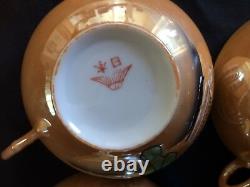 Fukagawa Nippon Coffee/ Tea Set Vintage 50 ́s. Marque Marquée Fukagawa