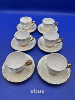 Gerbruder Benedikt. Service à café/expresso en nacre. 35 pièces. Vintage