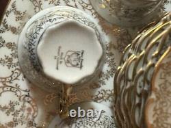 HAUS DRESDEN Ensemble de café en style baroque en or 24KT pour 6 personnes. VoirDesc