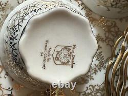 HAUS DRESDEN Ensemble de café en style baroque en or 24KT pour 6 personnes. VoirDesc