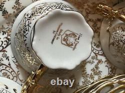 HAUS DRESDEN Ensemble de café en style baroque en or 24KT pour 6 personnes. VoirDesc
