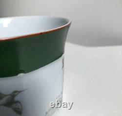 Hermes Cup & Saucer Dog Coffee Cup Tea Cup Assiette 3set Rare Antique Vintage