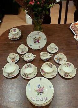 Hutschenreuther Hohenberg Fine Allemande Vintage Chine Thé Et Café Set 26 Pieces