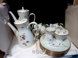 Jolie ensemble de thé et de café en porcelaine vintage Rosenthal, Quince R Loewy, 27 pièces
