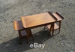 Lot De 3 Tables Basses Rétro Vintage Table Basse 1950s Bentwood Trio 2