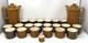 Lot De 21 Tasses Hornsea Bronte Et Saffron Vintage Des Ann&eacute;es 1970, 2 Cafeti&egrave;res Saffron