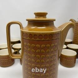 Lot de 21 tasses Hornsea Bronte et Saffron vintage des années 1970, 2 cafetières Saffron