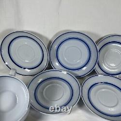 Lot de 5 ensembles tasse et soucoupe Vintage Arabia Finland Blue Rose pour thé et café