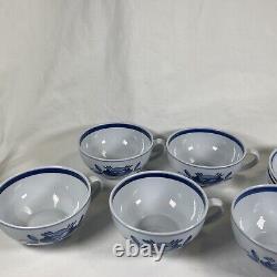 Lot de 5 ensembles tasse et soucoupe Vintage Arabia Finland Blue Rose pour thé et café