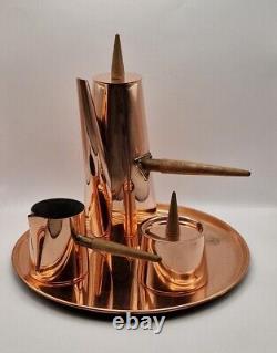 MID Century Copper Cafeter Pot Set Sugar Jug Vintage Copral Portugal