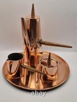 MID Century Copper Cafeter Pot Set Sugar Jug Vintage Copral Portugal