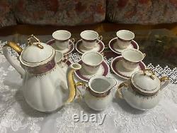 Magnifique Vintage 40 Ans Royal Standard Bone Tea Set 17 Pcs