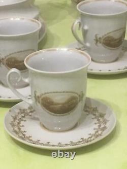 Magnifique ensemble de café en porcelaine chinoise soviétique vintage