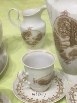 Magnifique ensemble de café en porcelaine chinoise soviétique vintage