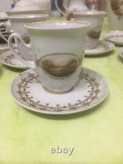 Magnifique ensemble de café en porcelaine chinoise soviétique vintage