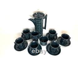 Magnifique service à café Jupiter en poterie Portmeirion par Susan Williams-Ellis