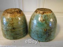 Mccarty Pottery Coffee Cups Set Of 2 Vintage Turquoise