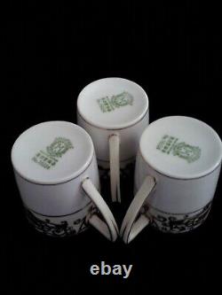 Mini Pot De Café Noritake Avec Couvercle Et 3 Plats Demitasse Cup & Saucer Set 16034 8 Pc