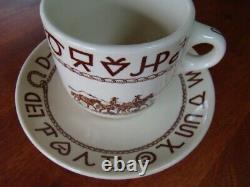 Mint Wallace Chine Coffee Cup Saucer Vintage Till Goodan Rodeo Pattern 1950s