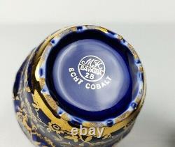 Mk Bavaria 28 Real Cobalt Mocha Service Cafeter Tea Set 22 Carat Gold Plated 5 Personne