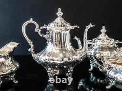 Old Silver Plate Tea Set Cafe Service Set Rosewood Par Gorham Ornate