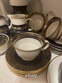 Porcelaine Blanche Vintage De Reichenbach Avec Le Thé/café Royal Royal D’or De 22k