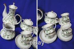 Porcelaine Russe Vintage Soviétique Café Set, Gorodnica Marque, Urss, 70 Ans. Rare