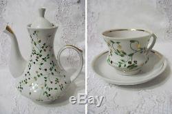 Porcelaine Russe Vintage Soviétique Café Set, Gorodnica Marque, Urss, 70 Ans. Rare