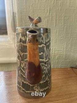 RARE Ensemble à café et thé en argent Art Déco Arthur Wood 4 pièces des années 1930