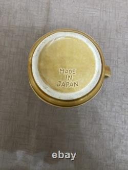 RARE Ensemble de Café en Poterie Japonaise à Émaillage Goutte à Goutte - Cafetière, 4 Tasses, Pot à Lait