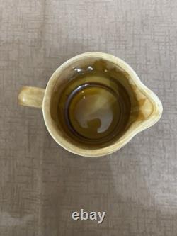 RARE Ensemble de Café en Poterie Japonaise à Émaillage Goutte à Goutte - Cafetière, 4 Tasses, Pot à Lait