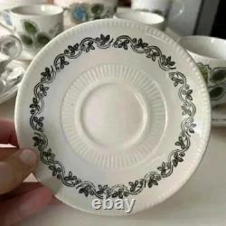 RARE Ensemble de thé/café vintage Kathie Winkle complet dans le motif Lee Ann Rose