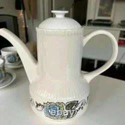 RARE Ensemble de thé/café vintage Kathie Winkle complet dans le motif Lee Ann Rose